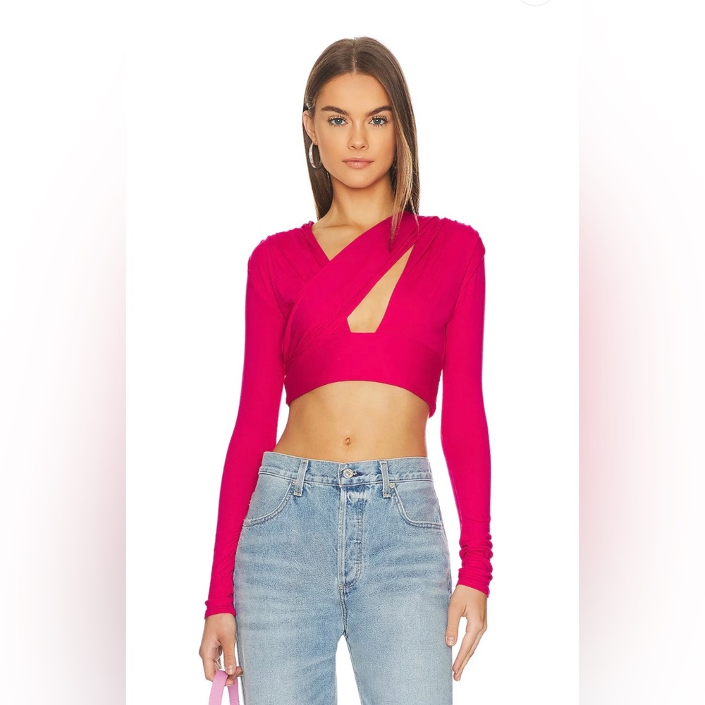 Lama Jouni hot pink top